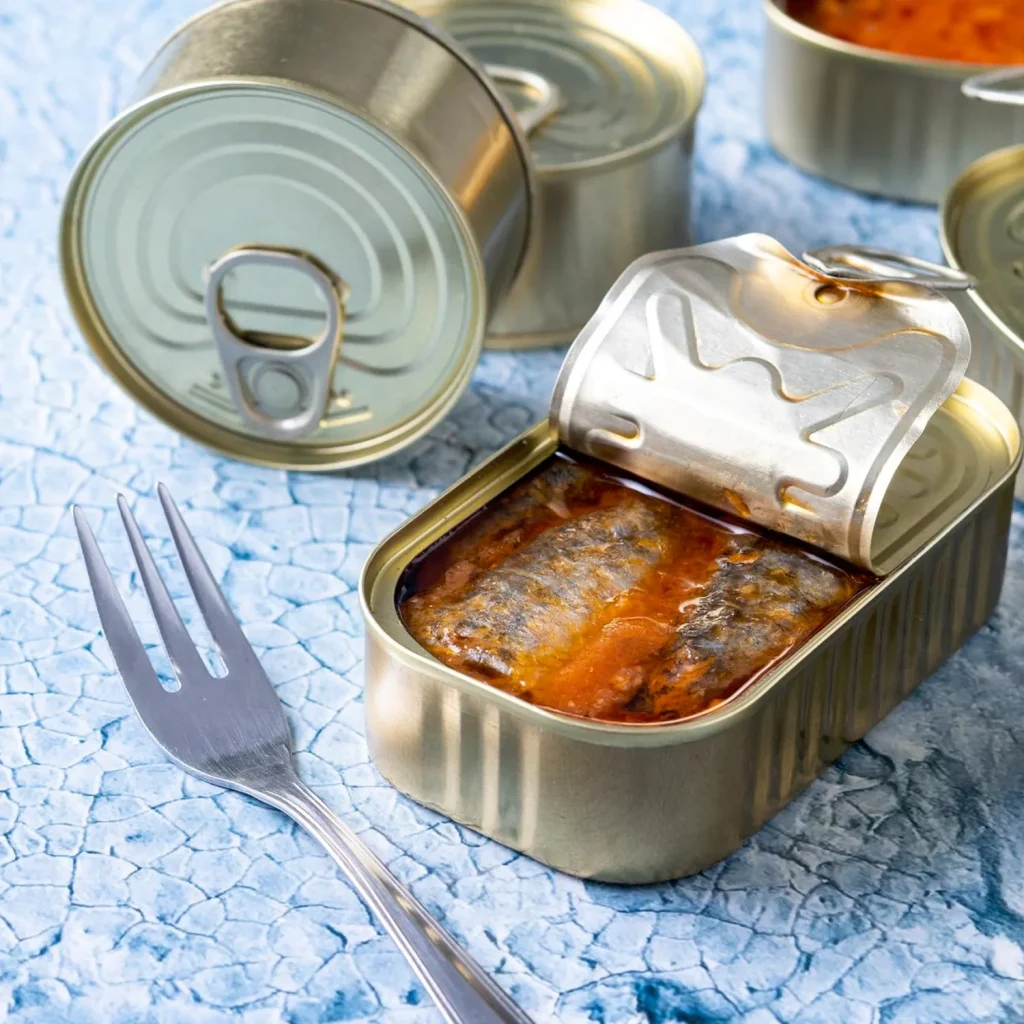 Canned fish made of food grade tinplate